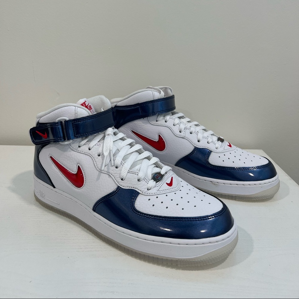 Nike Air Force 1 Mid Independence Day White Red Blue USA Men's  Size11.5